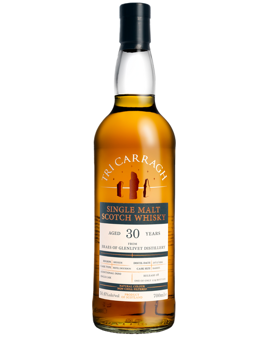 Tri Carragh - Braes of Glenlivet (Braeval) 30 Year - [Only Available via Pre-Order]