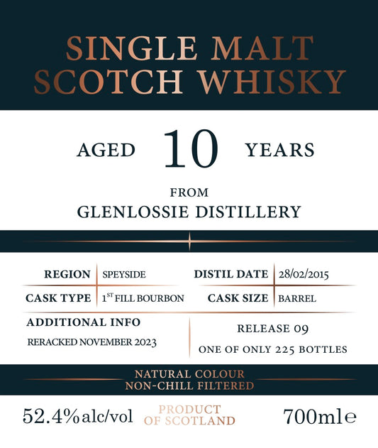 Tri Carragh - Glenlossie 10 Year - 1st Fill Bourbon