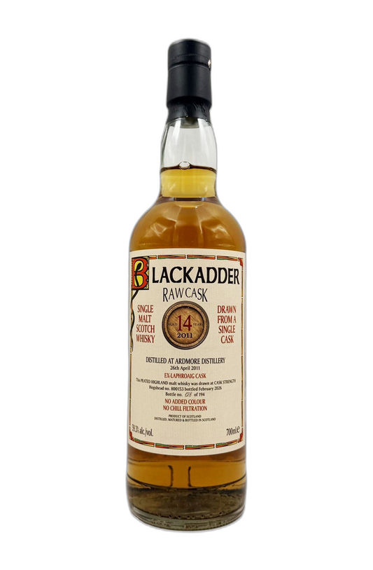 Blackadder Raw Cask Ardmore 14 Year Old Ex-Laphroaig Cask bottle