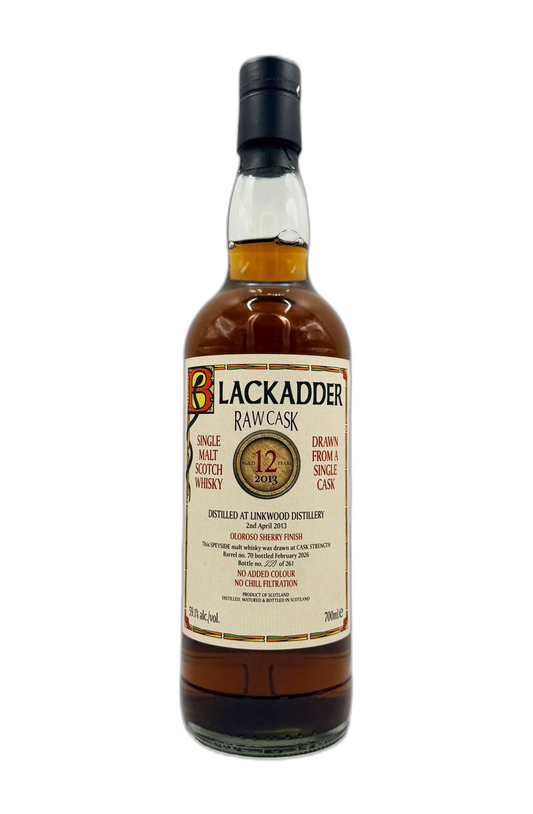 Blackadder Raw Cask Linkwood 12 Year Old Oloroso Sherry Finish bottle