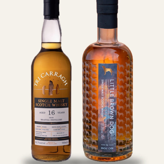 The Braeval 16 Duo: Tri Carragh red wine octave and Little Brown Dog white port