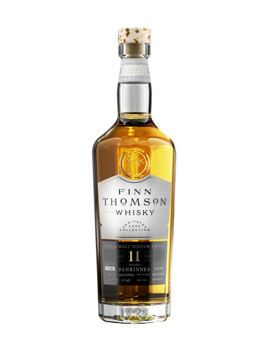 Finn Thomson Whisky Benrinnes 11 Year Old single cask bottle