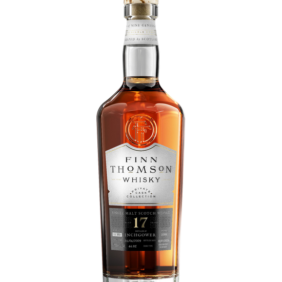 Finn Thomson Whisky Inchgower 17 Year Old single cask bottle