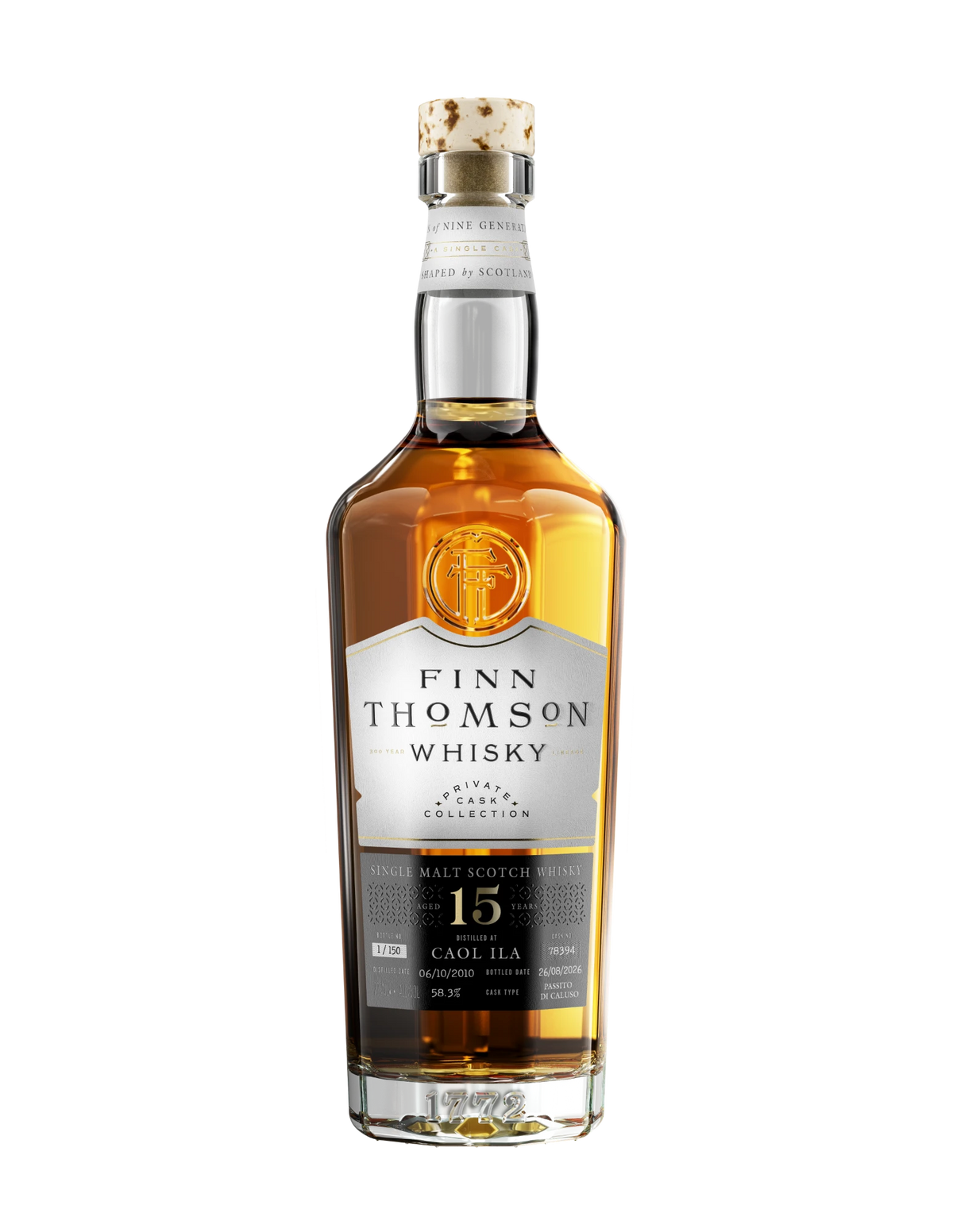Finn Thomson Whisky Caol Ila 2010, 15 Year, Passito di Caluso Finish, cask 78394, bottle