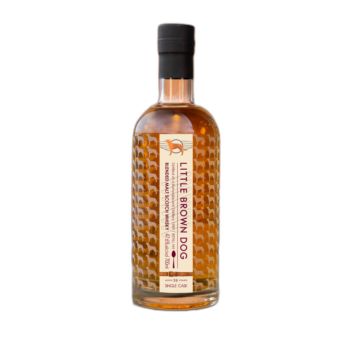 Little Brown Dog Burnadjacent 1989 36 Year bottle