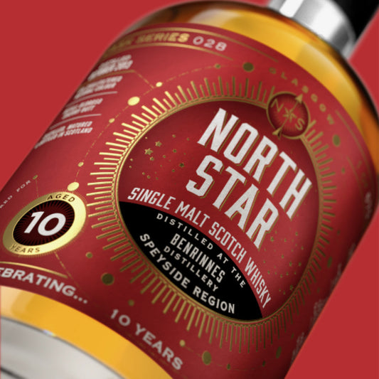North Star Spirits Cask Series 028 Benrinnes 10 Year, label