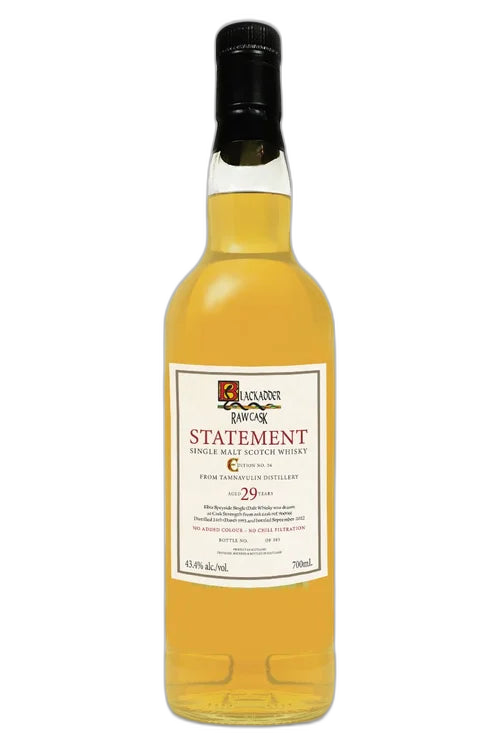 Blackadder Tamnavulin 29 Year bottle