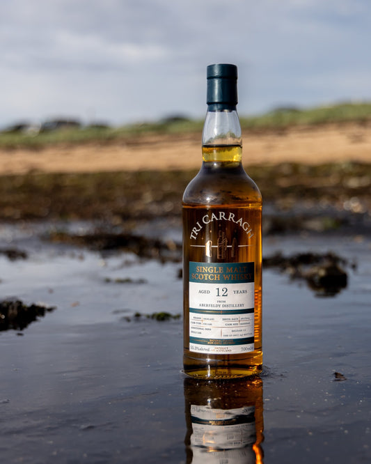 Tri Carragh Aberfeldy 12 Year on the shore
