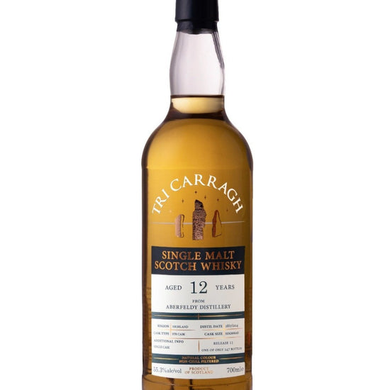 Tri Carragh Aberfeldy 12 Year, STR hogshead, Release 11, bottle