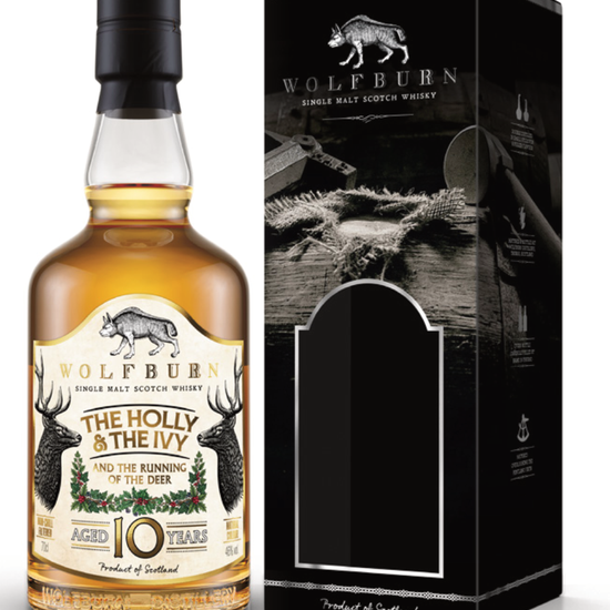 Wolfburn The Holly and The Ivy Christmas Release 2026, 10 Year, with gift box